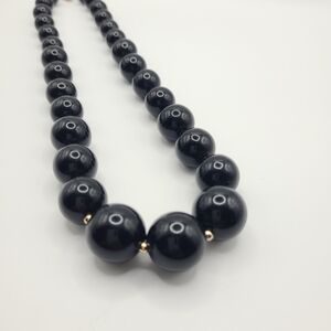 Black and Gold Beaded Necklace